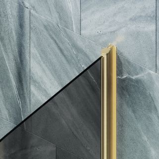 Шторка на ванну MaybahGlass MGV-791-3 80см золото